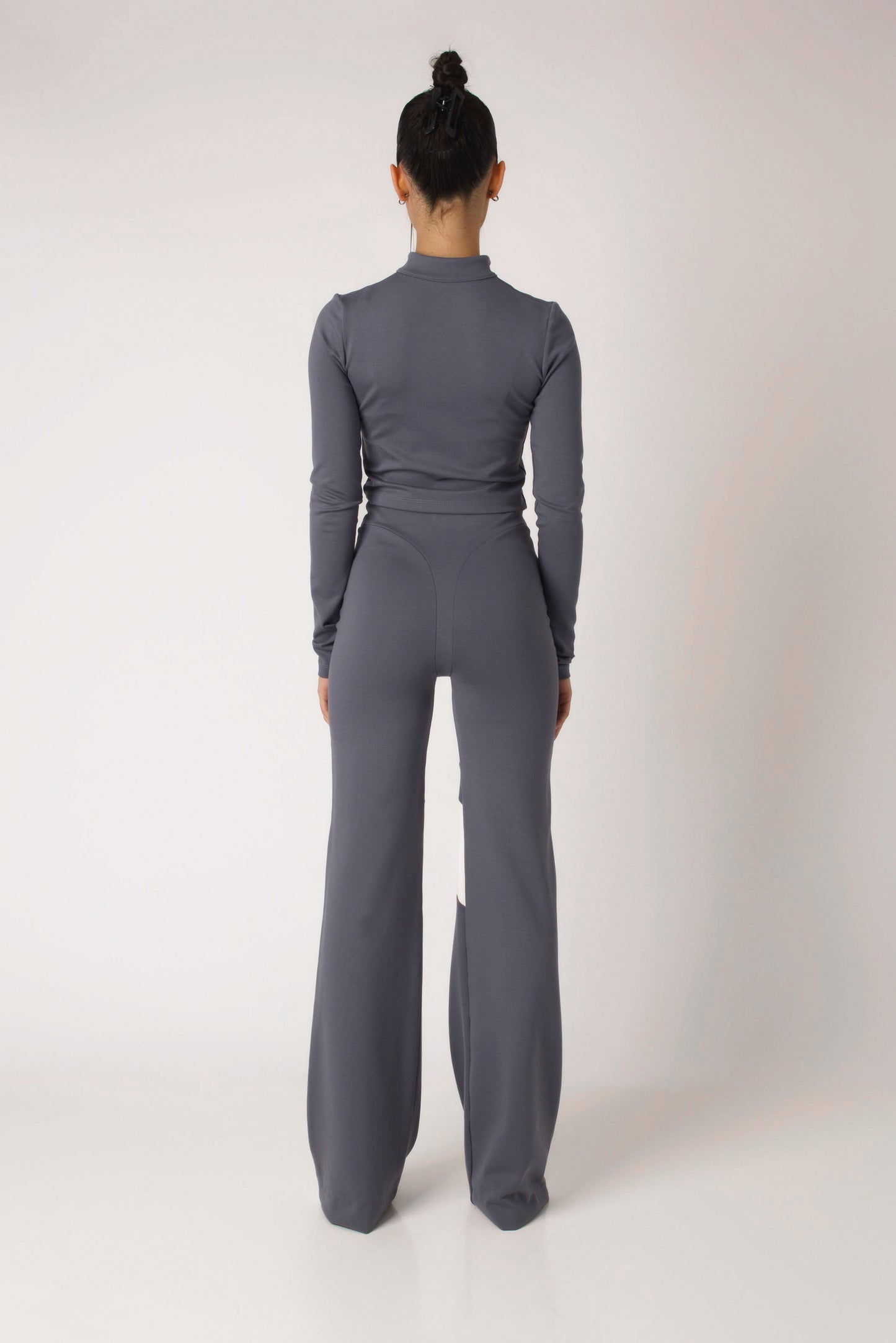 Long Sleeve Ponte Zip-Up