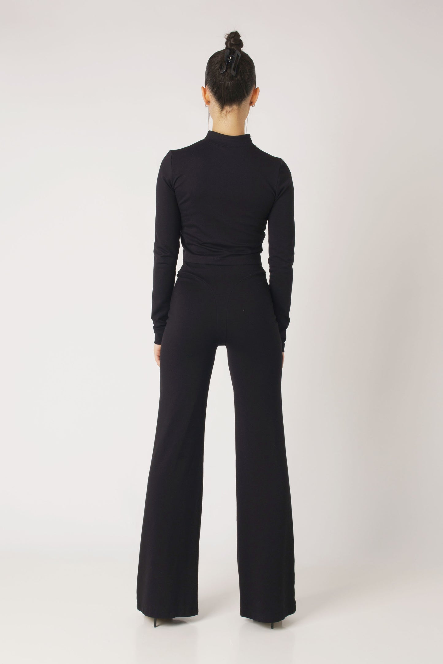 Long Sleeve Ponte Zip-Up