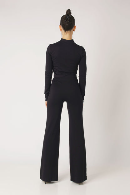 Long Sleeve Ponte Zip-Up